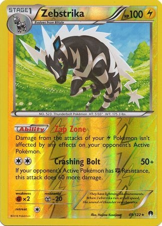Zebstrika - 49/122 - Rare Reverse Holo