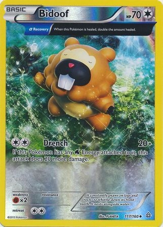 Bidoof - 117/160 - Uncommon - Reverse Holo