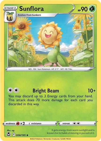 Sunflora - 006/195 - Uncommon Reverse Holo