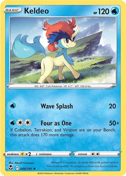Keldeo - 046/195 - Rare Reverse Holo