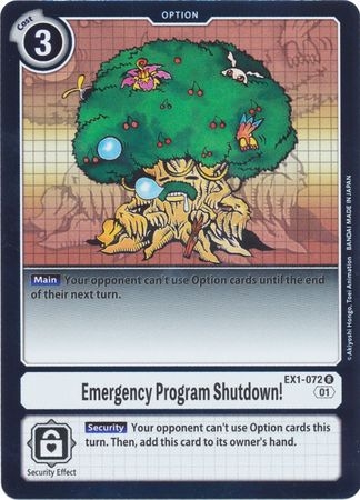Emergency Program Shutdown! - EX1-072 - Rare
