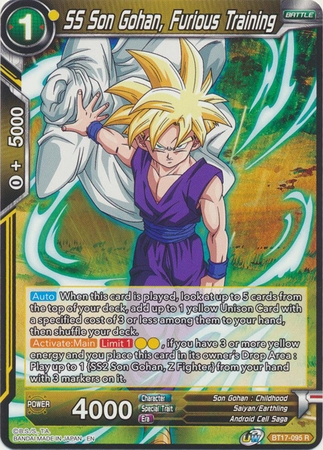 SS Son Gohan, Furious Training - BT17-095 - Rare