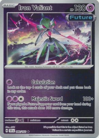 Iron Valiant - 080/162 - Holo Rare Reverse Holo