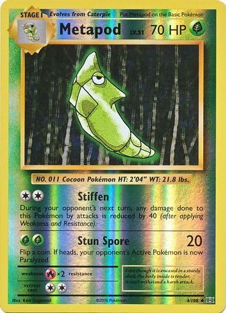 Metapod - 4/108 - Uncommon Reverse Holo