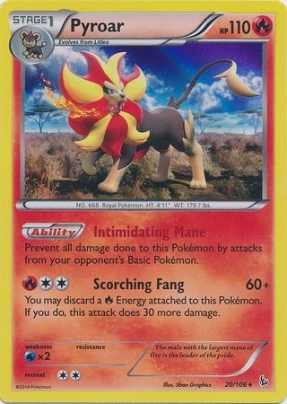 Pyroar - 20/106 - Holo Rare