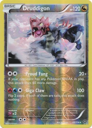 Druddigon - 83/114 - Rare Reverse Holo