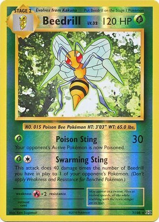 Beedrill - 7/108 - Rare Reverse Holo