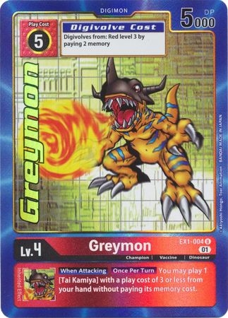 Greymon (Alternate Art) - EX1-004 - Uncommon