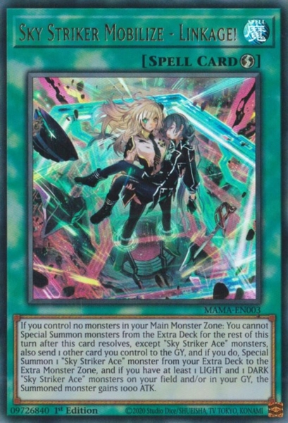 Sky Striker Mobilize - Linkage! - MAMA-EN003 - Ultra Rare 1st Edition