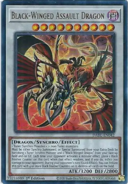 Black-Winged Assault Dragon - DABL-EN042 - Ultra Rare 1st Edition