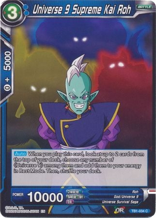 Universe 9 Supreme Kai Roh (Reprint) - TB1-034 - Common