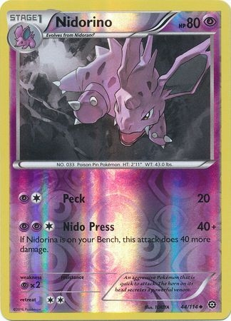 Nidorino - 44/114 - Uncommon Reverse Holo