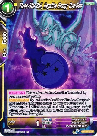 Three-Star Ball, Negative Energy Overflow - BT11-115 - Foil Uncommon