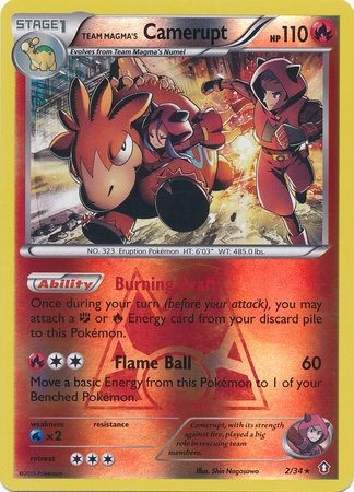 Team Magma's Camerupt - 2/34 - Holo Rare Reverse Holo