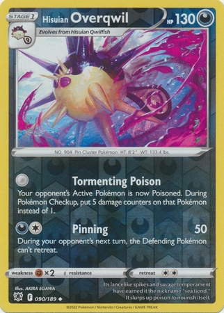 Hisuian Overqwil - 090/189 - Uncommon Reverse Holo