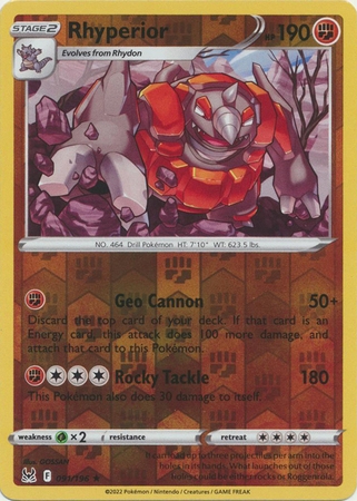 Rhyperior - 091/196 - Rare Reverse Holo