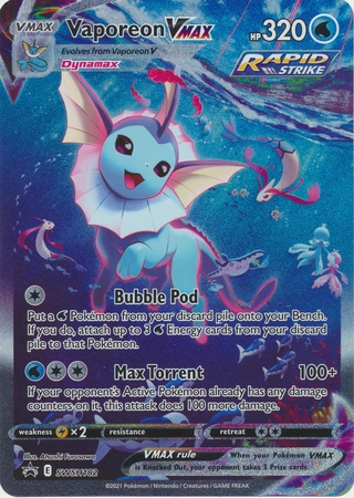 Vaporeon VMAX - SWSH182 - Alternate Art Promo