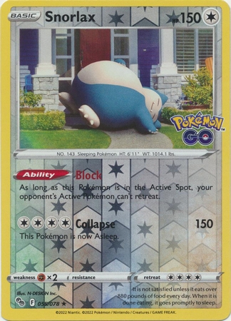 Snorlax - 055/078 - Holo Rare Reverse Holo