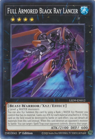 Full Armored Black Ray Lancer - LED9-EN012 - Common 1st Edition