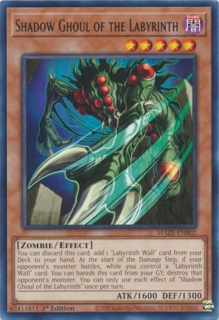 Shadow Ghoul of the Labyrinth - MAZE-EN002 - Rare 1st Edition