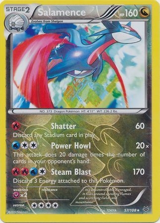 Salamence - 57/108 - Holo Rare Reverse Holo