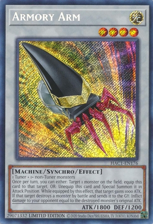 Armory Arm - HAC1-EN176 - Secret Rare Limited Edition