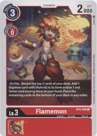 Flamemon - BT4-009 - Common