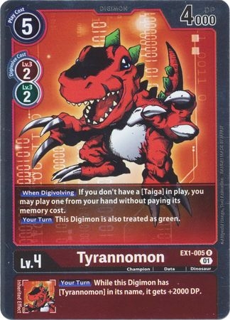 Tyrannomon - EX1-005 - Rare