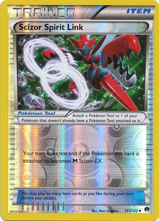 Scizor Spirit Link - 111/122 - Uncommon Reverse Holo