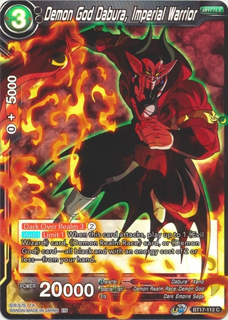 Demon God Dabura, Imperial Warrior - BT17-112 - Common Foil
