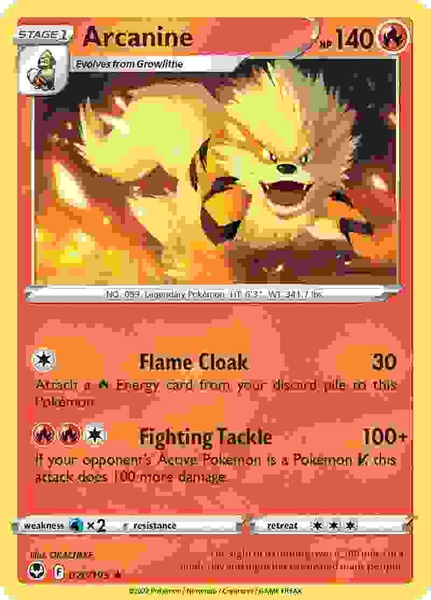 Arcanine - 020/195 - Rare Reverse Holo