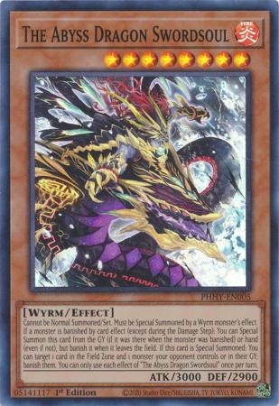 The Abyss Dragon Swordsoul - PHHY-EN005 - Super Rare 1st Edition