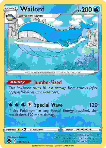 Wailord - 038/195 - Uncommon Reverse Holo