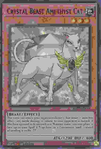 Crystal Beast Amethyst Cat - BLCR-EN048 - Ultra Rare 1st Edition
