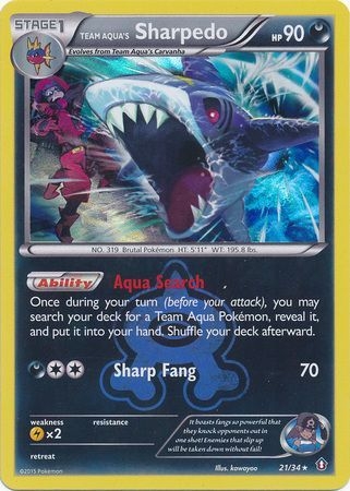 Team Aqua's Sharpedo - 21/34 - Holo Rare