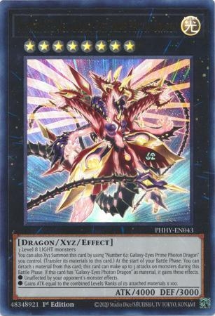 Number C62: Neo Galaxy-Eyes Prime Photon Dragon - PHHY-EN043 Ultra Rare 1st Edition