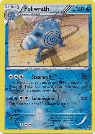 Poliwrath - 17/111 - Holo Rare Reverse Holo