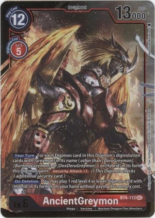 AncientGreymon - BT4-113 - Alternate Art