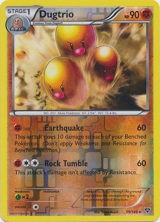 Dugtrio - 59/146 - Rare Reverse Holo