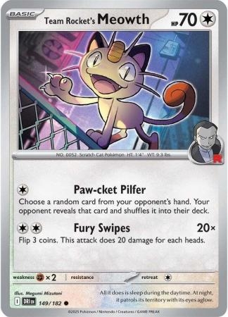 Team Rocket's Meowth - 149/182 - Common