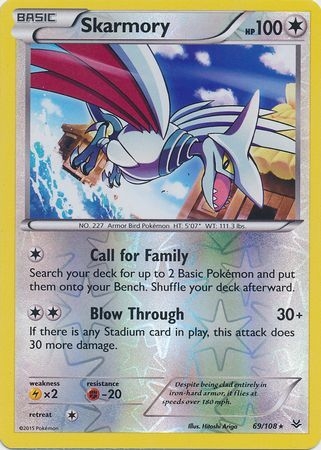 Skarmory - 69/108 - Rare Reverse Holo