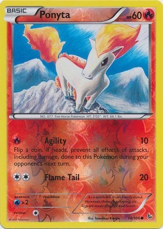 Ponyta - 14/106 - Common Reverse Holo