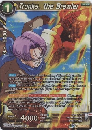 Trunks, the Brawler - BT14-103 - Common Foil