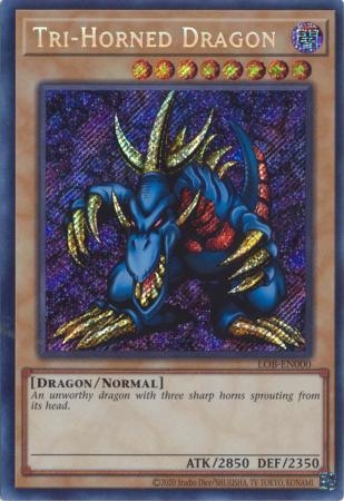 Tri-Horned Dragon - LOB-EN000 - Secret Rare Unlimited (25th Reprint)