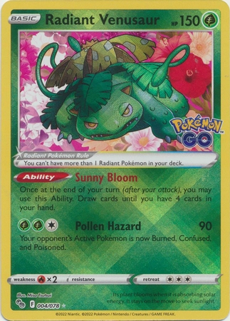 Radiant Venusaur - 004/078 - Radiant Rare