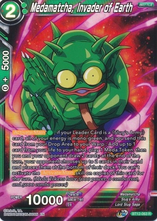 Medamatcha, Invader of Earth - BT12-063 - Rare Foil