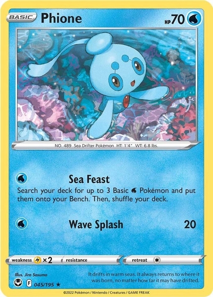 Phione - 045/195 - Rare Reverse Holo