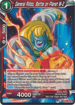 General Rilldo, Battle on Planet M-2 - BT17-019 - Common