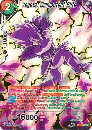 Vegeta, Omnipotent Elite (SPR) - BT15-143 - Special Rare