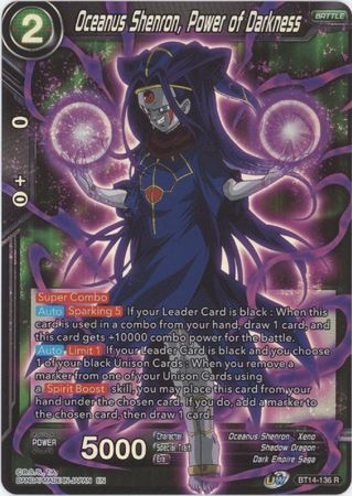 Oceanus Shenron, Power of Darkness - BT14-136 - Rare Foil